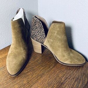 DV8 Dolce Vita Boots Women's 11 Shoes Booties‎ Brown Suede Leather Heeled Ankle